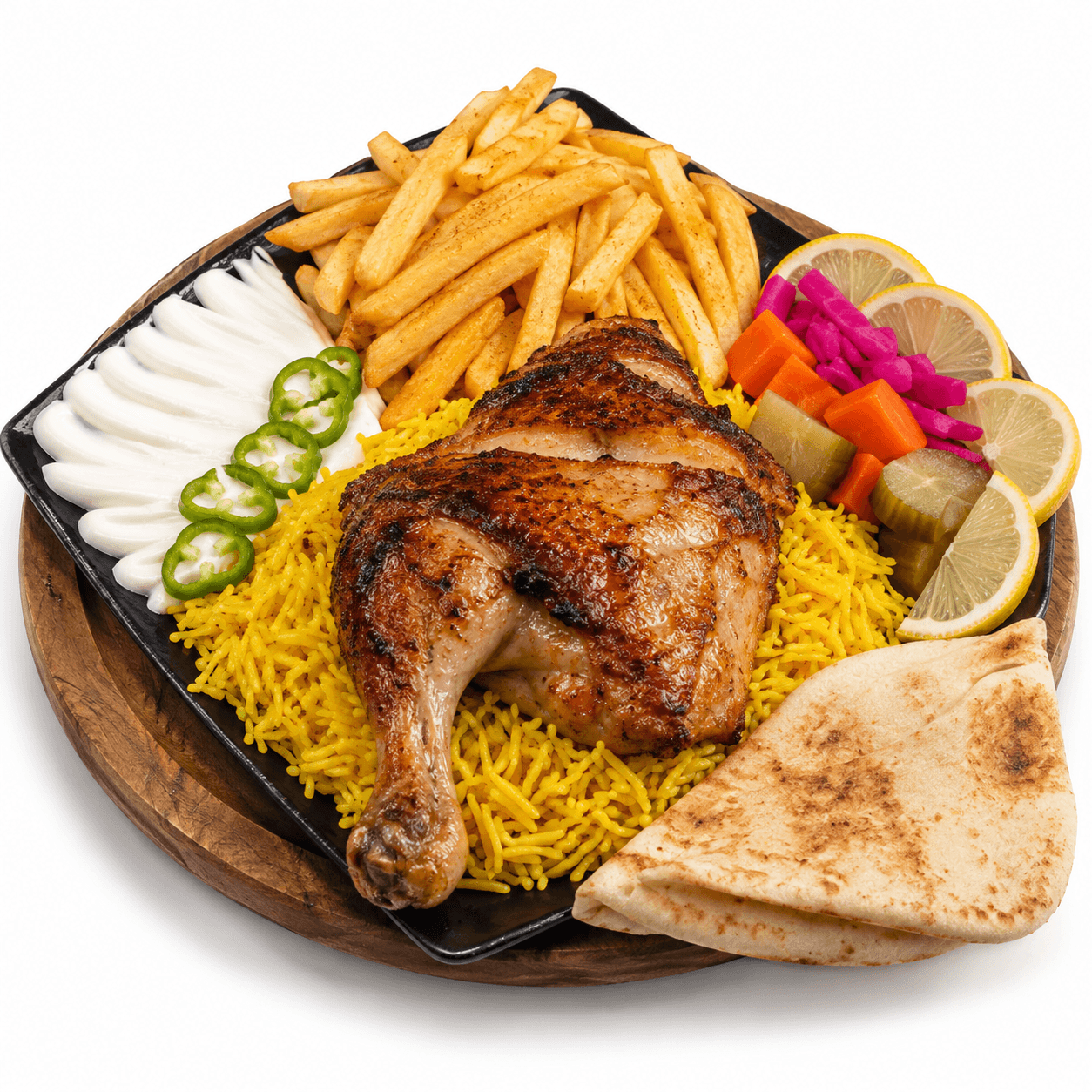 ¼ فرخة ورك شواية